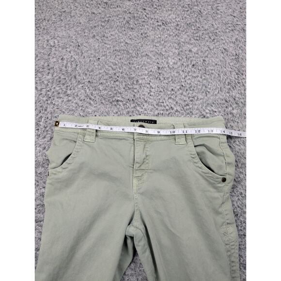 Sanctuary Pants Women 27 Green Chino Casual Preppy Flap Pockets Modern Straight - Picture 5 of 9
